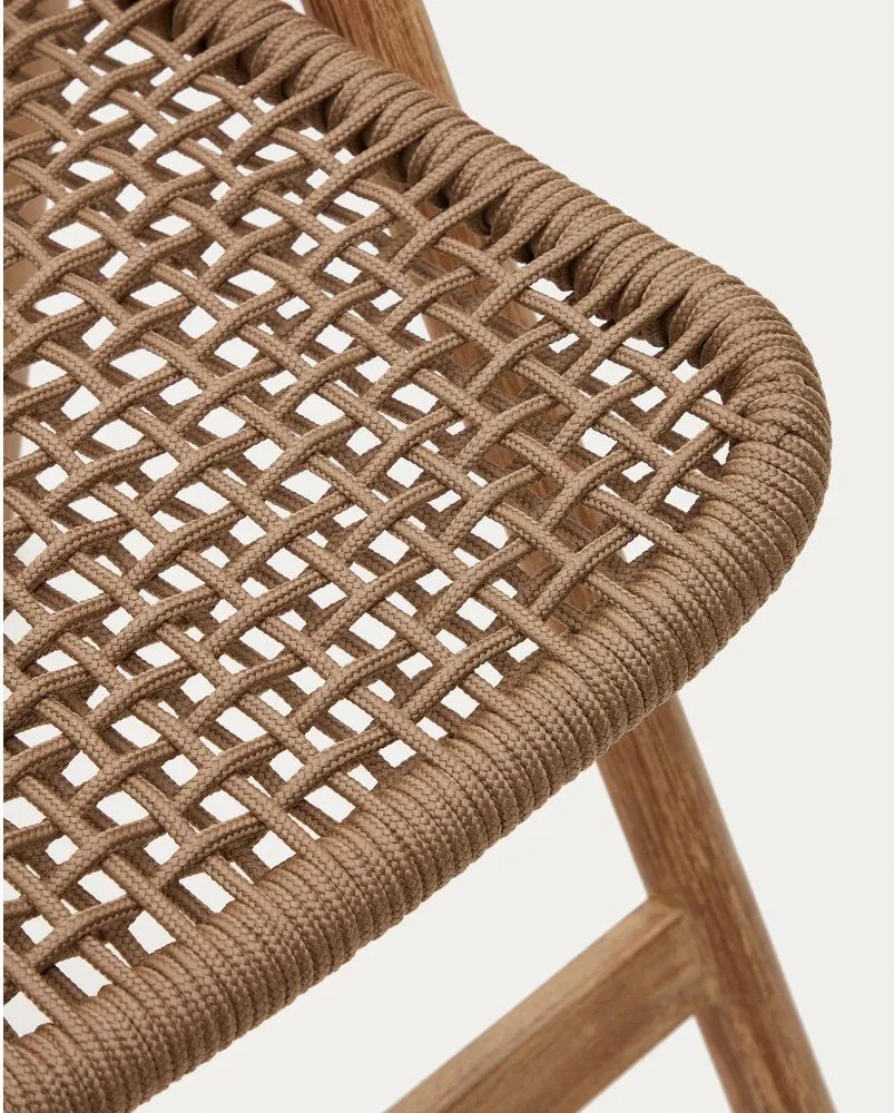 Barna-natúr színű tömörfa kerti szék Dandara – Kave Home