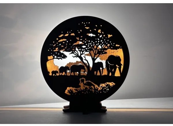 Li-Go 23610/DUB2 - LED dimmelhető asztali dekoráció LED/12W/230V 20x22 cm tölgy