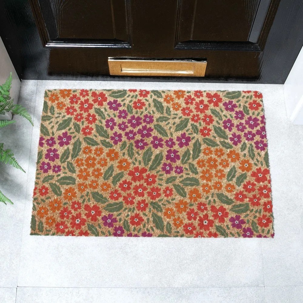 Kókuszrost lábtörlő 40x60 cm Floral – Artsy Doormats