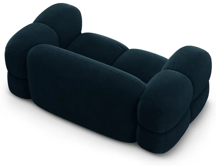 Sötétkék bársony kanapé 180 cm Loretto – Cosmopolitan Design