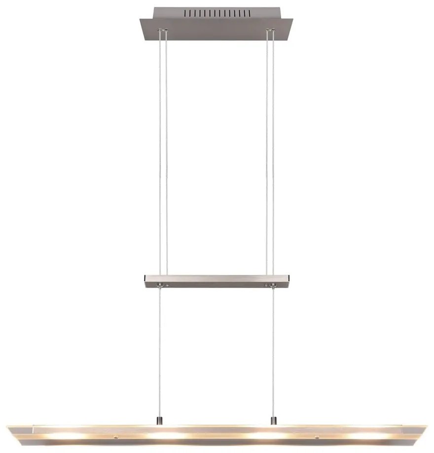 Szürke LED függőlámpa üveg búrával Milos – Reality