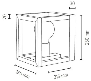 Spot-Light 9159174 - KAGO fali lámpa 1xE27/60W/230V