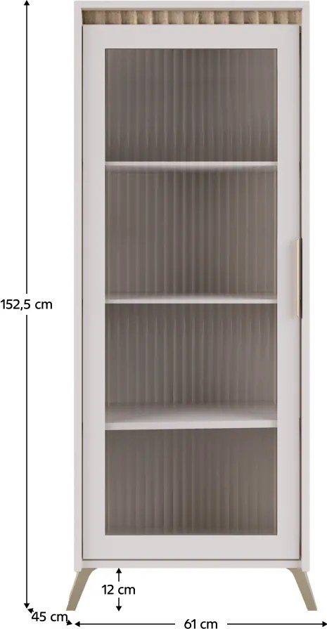 Vitrin, kasmír/sonoma tölgy, LONGY REG1W