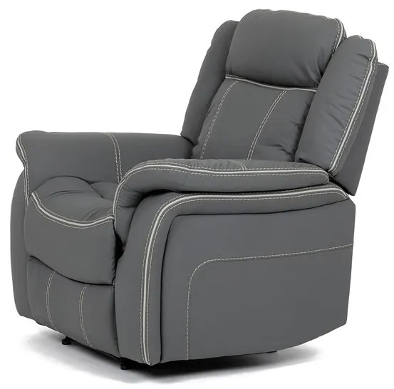 Elektromos vezérlésű szürke ökobőr dönthető fotel. TV-4119 GREY