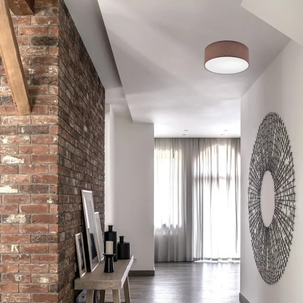 SIRJA mennyezeti lámpa 1xE27/60W/230V, 35 cm átmérő, barna