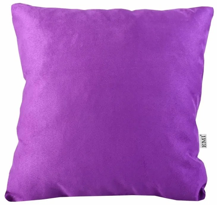 EMI lila színű 40x40 cm velúr dekor párna, Egyedi varrás - kérjük, a méreteket a megjegyzésben tüntesse fel