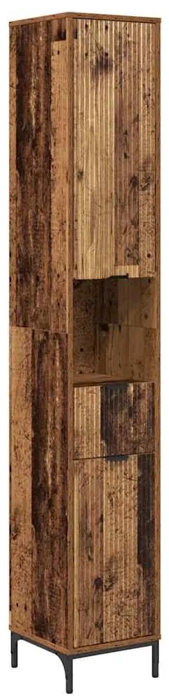 Fürdőszobai magas szekrény Régi fa 31.5 x 33 x 190 cm Faanyag