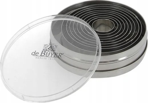 de Buyer 3323.00N, kerek, rozsdamentes acél, 9 db.