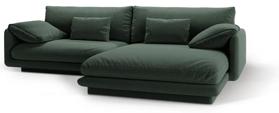 Sötétzöld sarokkanapé (jobb oldali) Torino – Micadoni Home