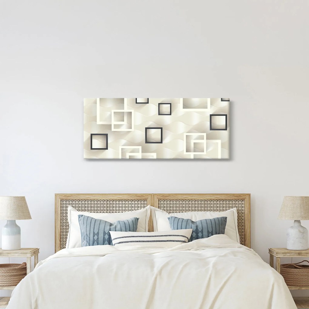 Geometriai absztrakt kép (120x50 cm)