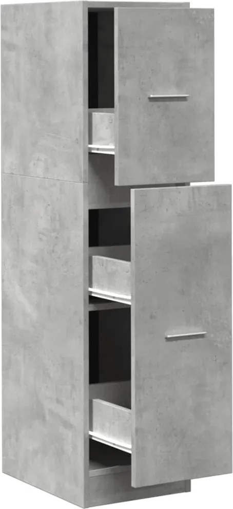 vidaXL betonszürke szerelt fa patikaszekrény 30 x 41 x 118 cm