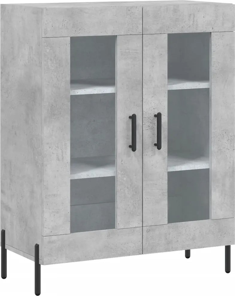 vidaXL betonszürke szerelt fa tálalószekrény 69,5 x 34 x 90 cm