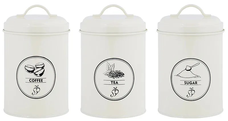 Cukortartó fém doboz, 1,3 literes