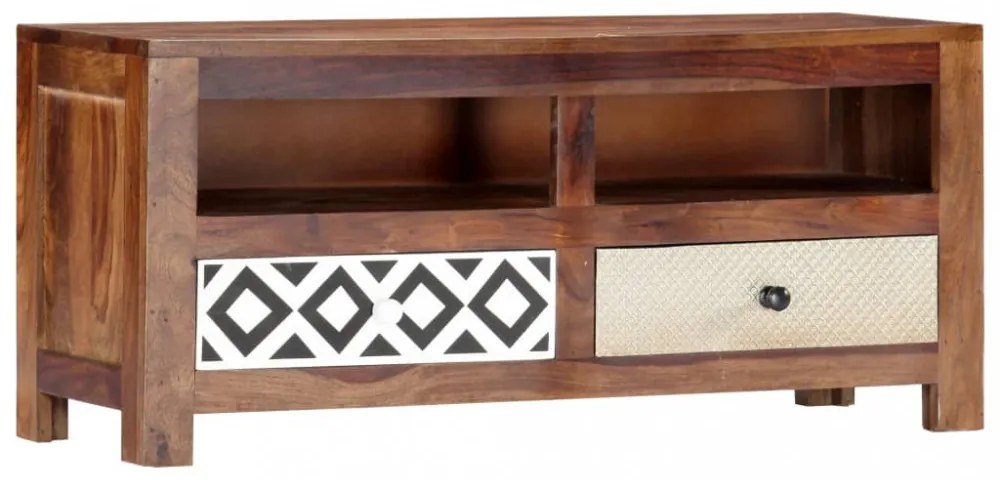 tömör kelet-indiai rózsafa TV-szekrény 90 x 30 x 40 cm