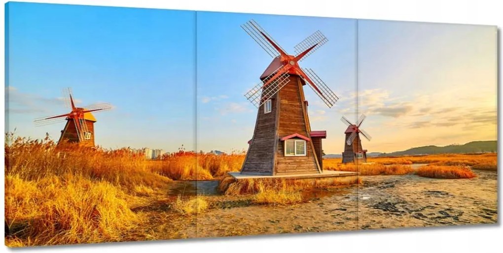 Festmények 210x100 Fa szélmalom