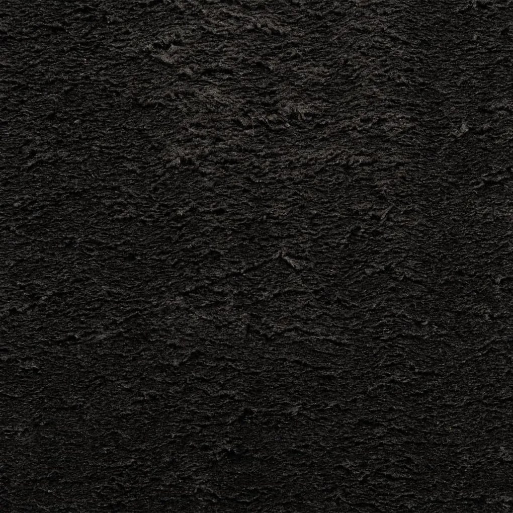 HUARTE fekete rövid szálú puha és mosható szőnyeg 120 x 170 cm
