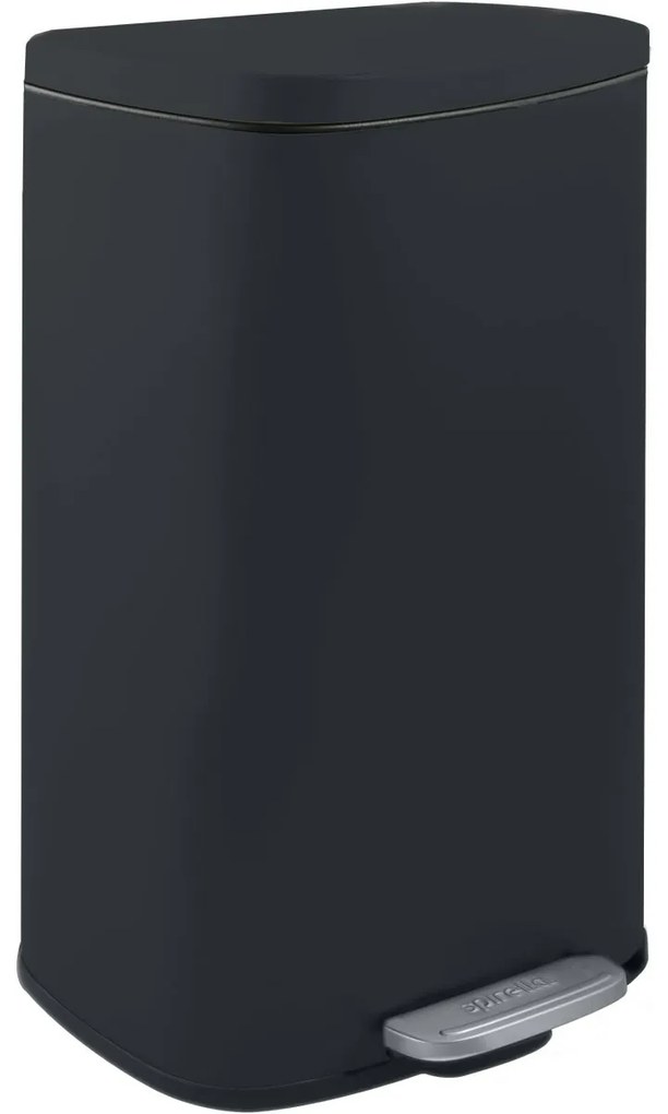 Spirella Soft-close Akira pedálos hulladékgyűjtő 30 l, matt fekete, 30 l