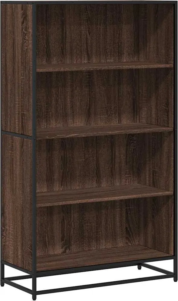 vidaXL barna tölgy színű szerelt fa könyvszekrény 80,5 x 35 x 139 cm