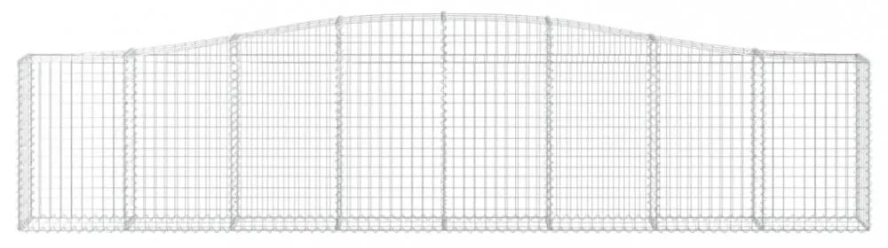 7 db íves horganyzott vas gabion kosár 400x30x80/100 cm