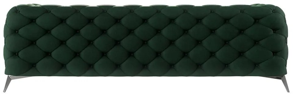 Sötétzöld bársony kanapé 243 cm Chelsea – Ropez