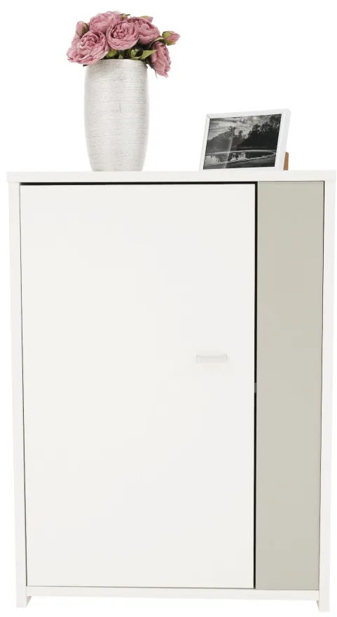 Nappali bútor, fehér/szürke, GENTA