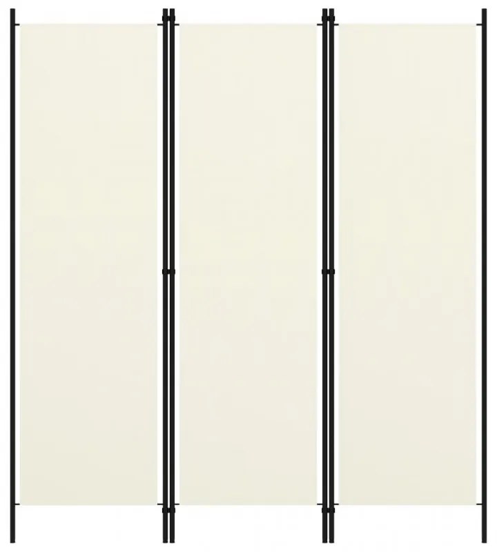 Krémfehér 3 paneles paraván 150 x 180 cm
