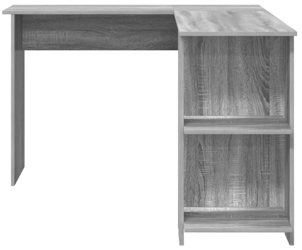 vidaXL Sarokíróasztal Szürke Sonoma 140 x 113,5 x 75 cm Faanyag