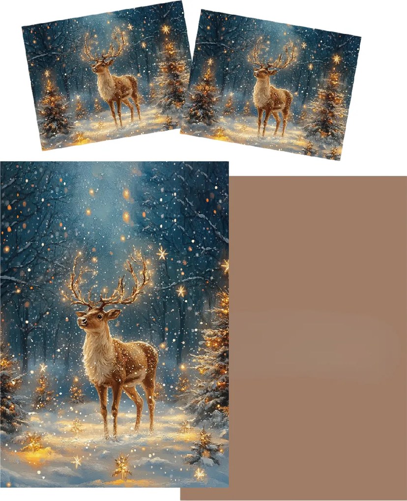 3D mikroszálas ágynemű STARLIGHT DEER színes Ágyneműhuzat mérete: 70 x 90 cm | 140 x 200 cm
