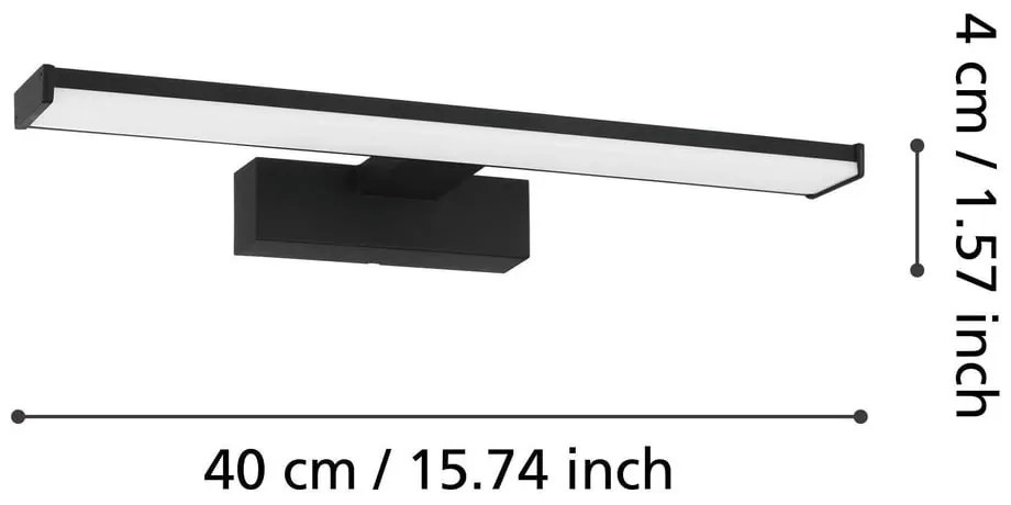 Fekete LED fali lámpa PANDELLA 1 – EGLO