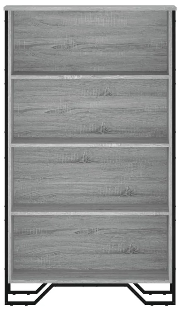 szürke sonoma színű szerelt fa könyvespolc 80 x 31 x 137,5 cm