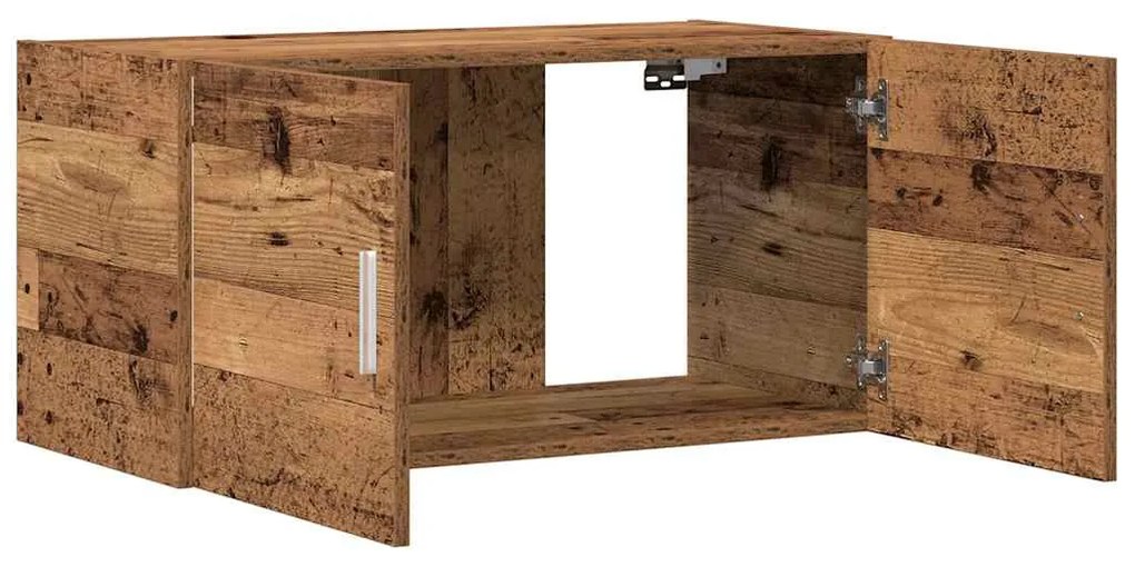 antik fa színű szerelt fa faliszekrény 80x39x40 cm