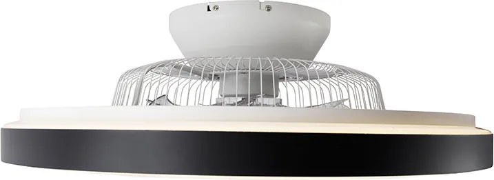 Mennyezeti ventilátor fekete csillag effektussal 60cm LED-del, dimmelhető, távirányítóval - Climo