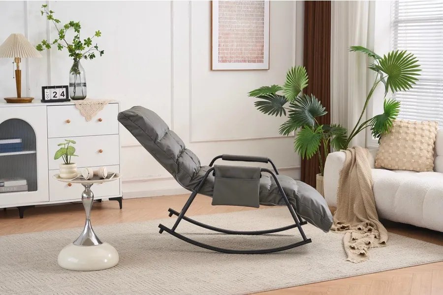 Hintaszék 5 fokozatban állítható,párnázott kivitelben, szürke