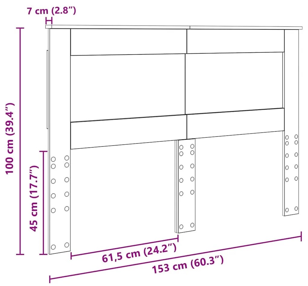 Fejtámla fejtámlával Fehér 150 cm Faanyag