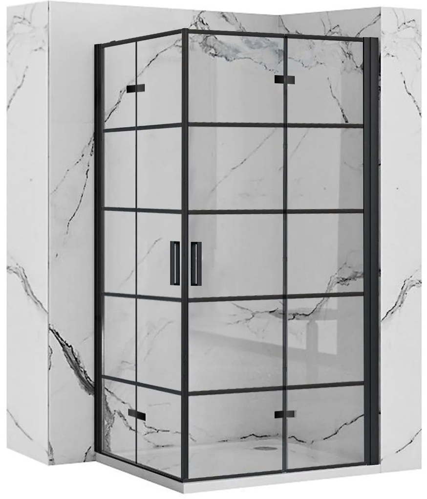 Zuhanykabin Rea Molier Black Double 100x100