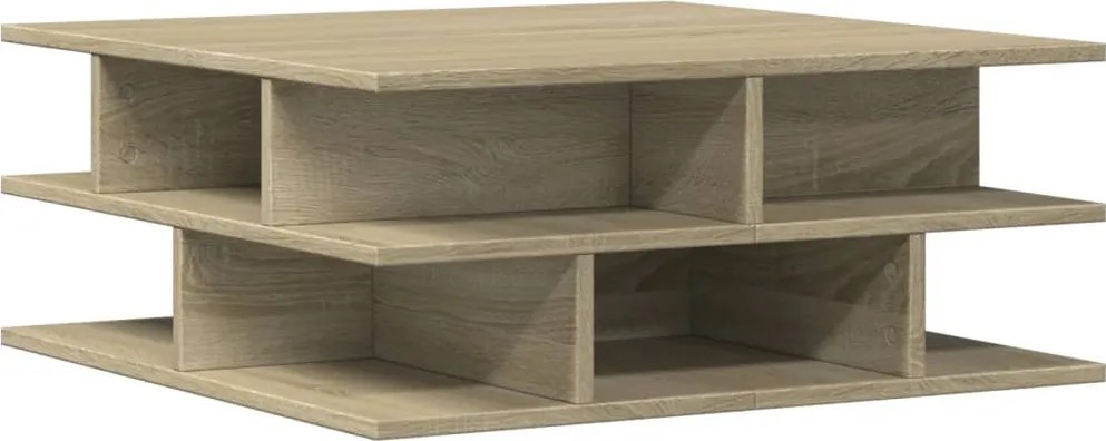 vidaXL sonoma tölgy színű szerelt fa dohányzóasztal 70x70x29 cm