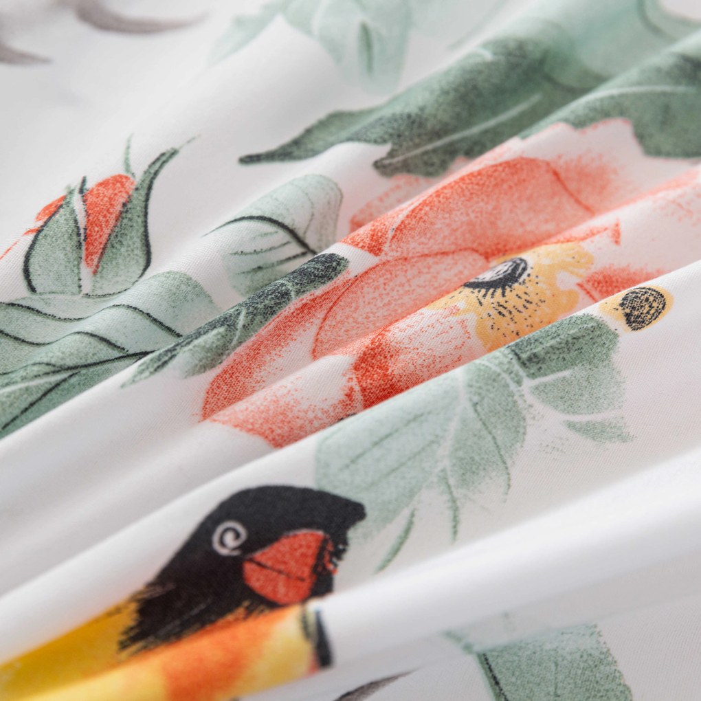 Mikroszálas ágyneműhuzat ORANGE FLOWERS fehér Ágyneműhuzat mérete: 2 db 70 x 80 cm | 160 x 200 cm