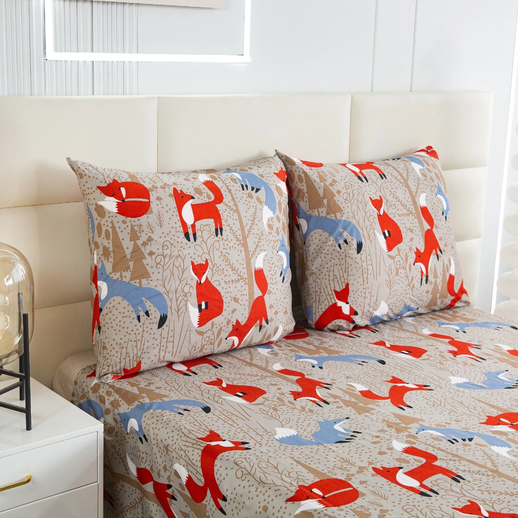 RED FOX barna mikroszálas ágyneműhuzat Ágyneműhuzat mérete: 2 db 70 x 90 cm | 200 x 220 cm