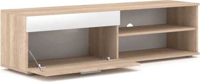 Nappali bútorfal Sonoma tölgy / fehér színkombinációban – BERNO