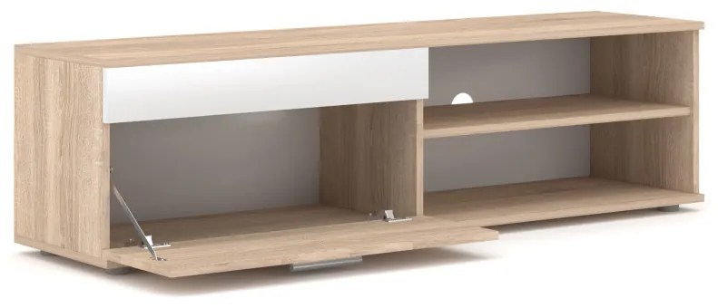 Nappali Szekrénysor Sonoma Tölgy / Fehér Színben. BERNO