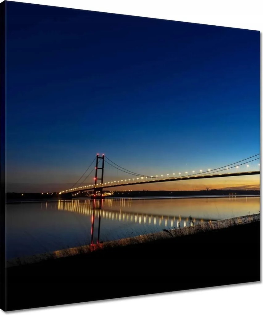 Vászonkép 50x50 Híd éjszakai kép