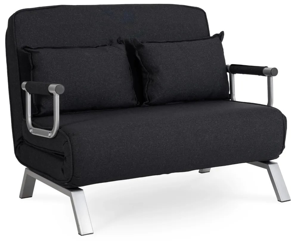 Kétszemélyes Ágyazható Kanapé Fekete Színben. BART 2