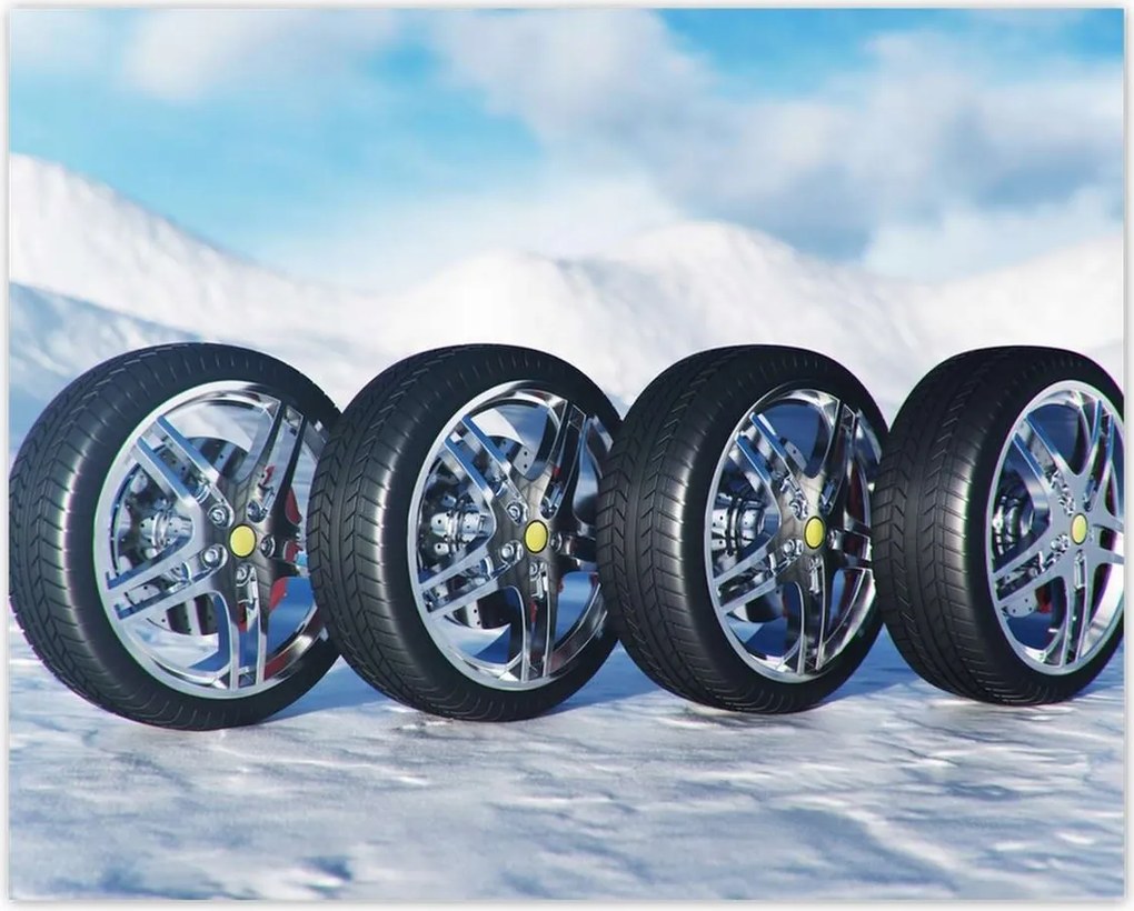 Poszterek 50x40 Nyári gumiabroncsok a hóban