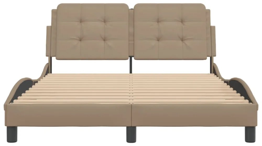 cappuccino színű műbőr ágykeret matrac nélkül Zadar 120x200 cm