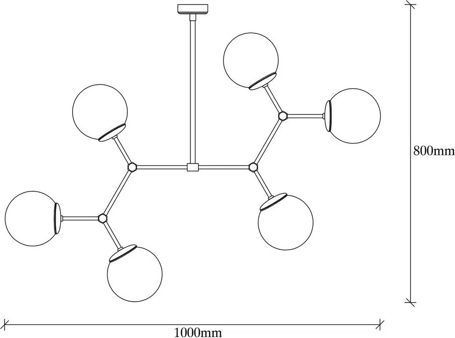 Fekete-fehér függőlámpa üveg búrával Damar – Opviq lights