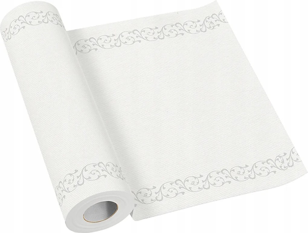 Asztalterítő dekoráció Ezüst keret 2400x40 cm