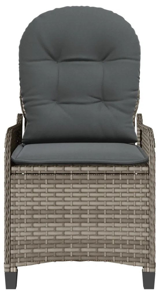 Fotel párnával Szürke Poly Rattan