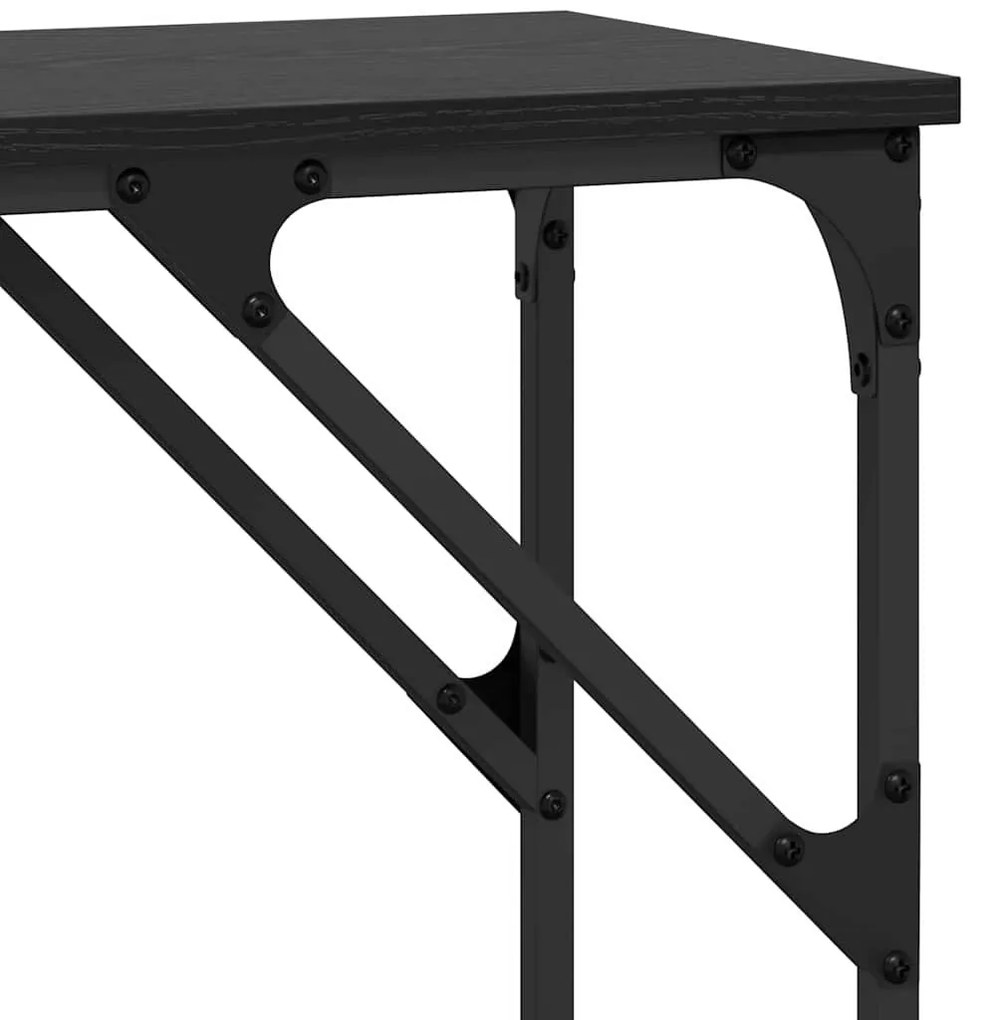 Konzolasztal Musta tammi 140 x 29 x 75 cm Faanyag