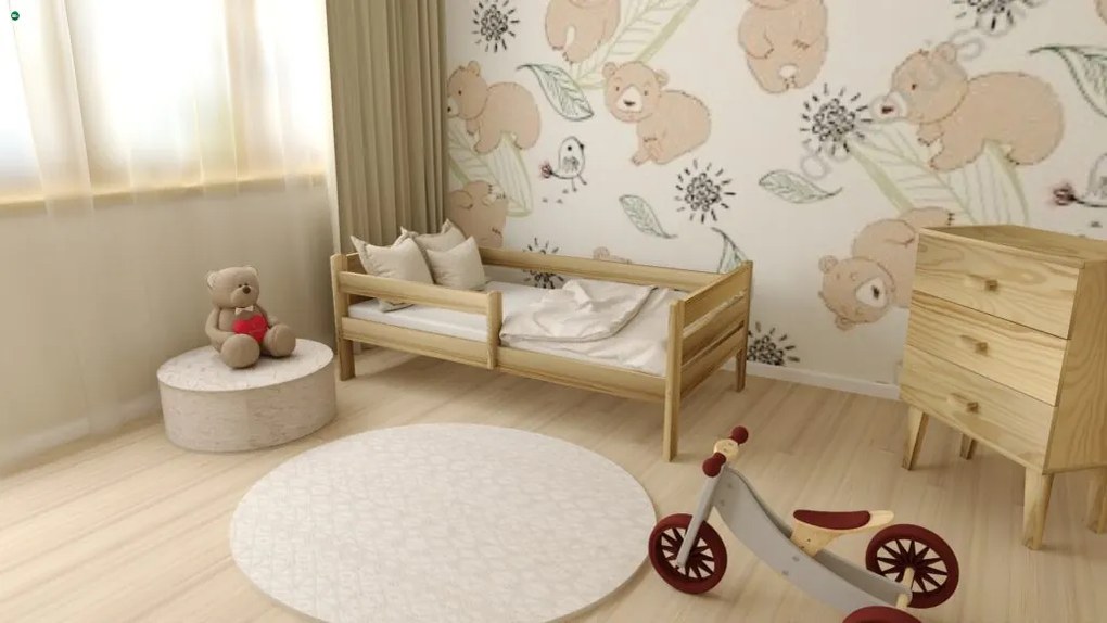 Edi fenyő gyerekágy natúr 80x160 + habmatrac
