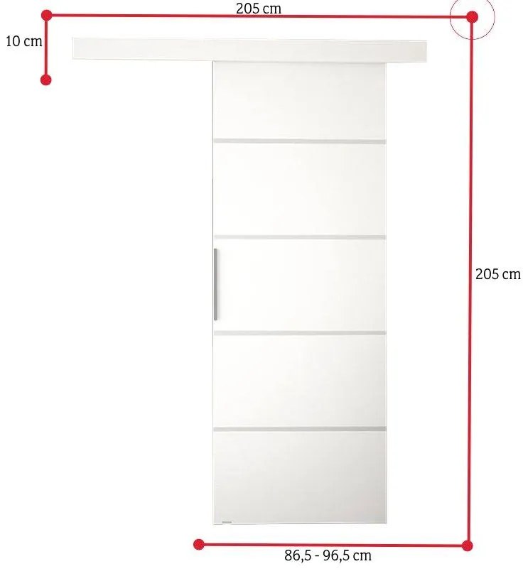 Akciókészlet 1+1 tolóajtó DOLANO III, 86,5x205, fehér